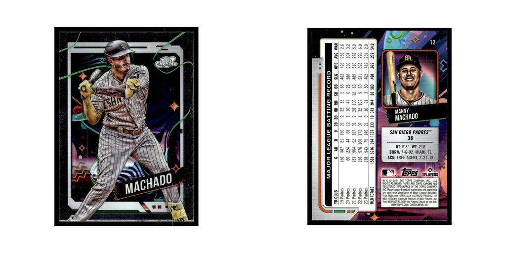 Manny Machado 2024 Topps Chrome Cosmic #12 San Diego Padres Baseball Card NM