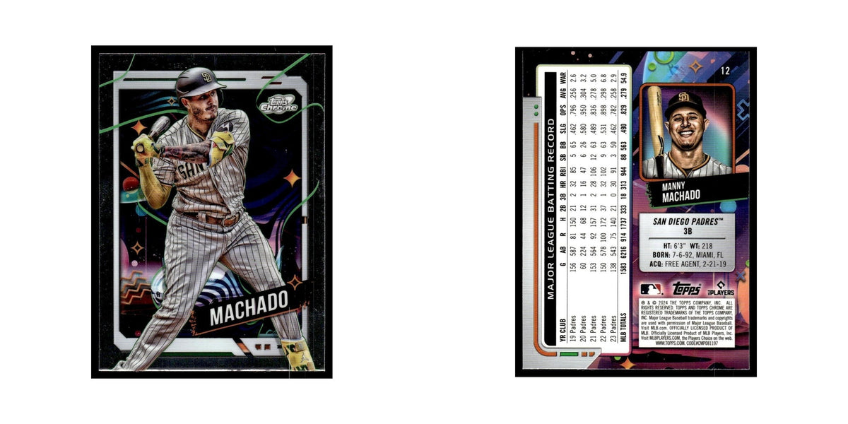 Manny Machado 2024 Topps Chrome Cosmic #12 San Diego Padres Baseball Card NM