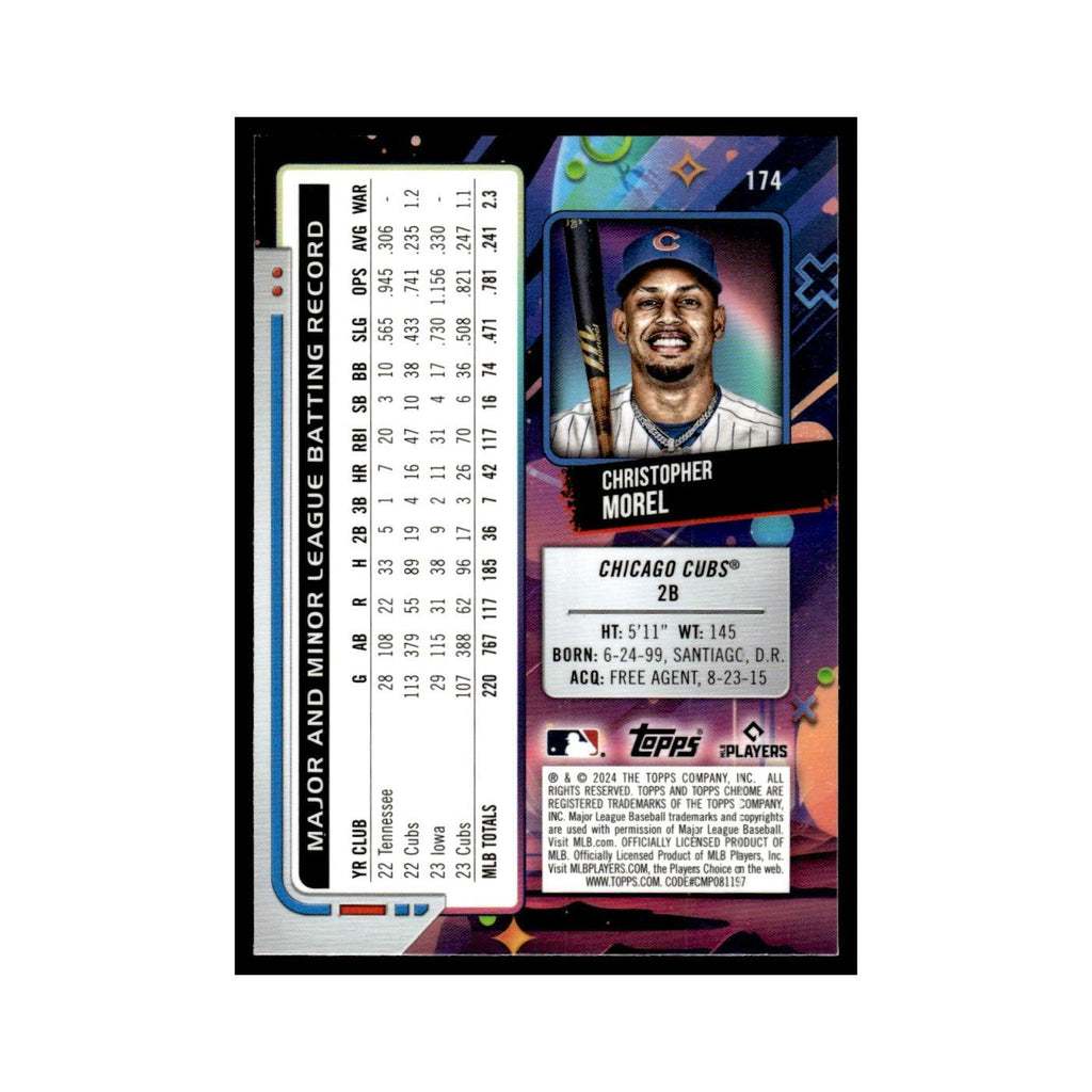 Christopher Morel 2024 Topps Chrome Cosmic #174 Chicago Cubs Baseball Card NM