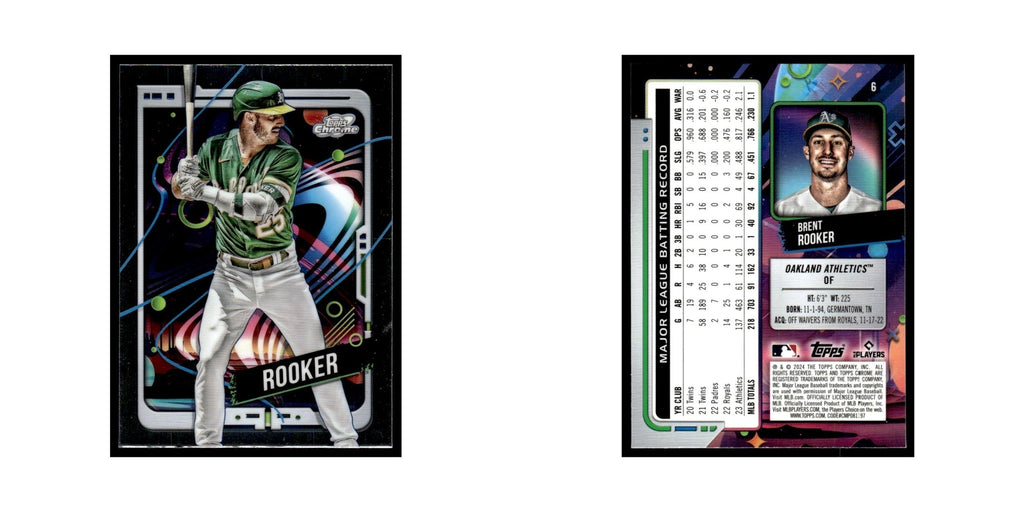 Brent Rooker 2024 Topps Chrome Cosmic #6 Oakland Athletics Baseball Card NM
