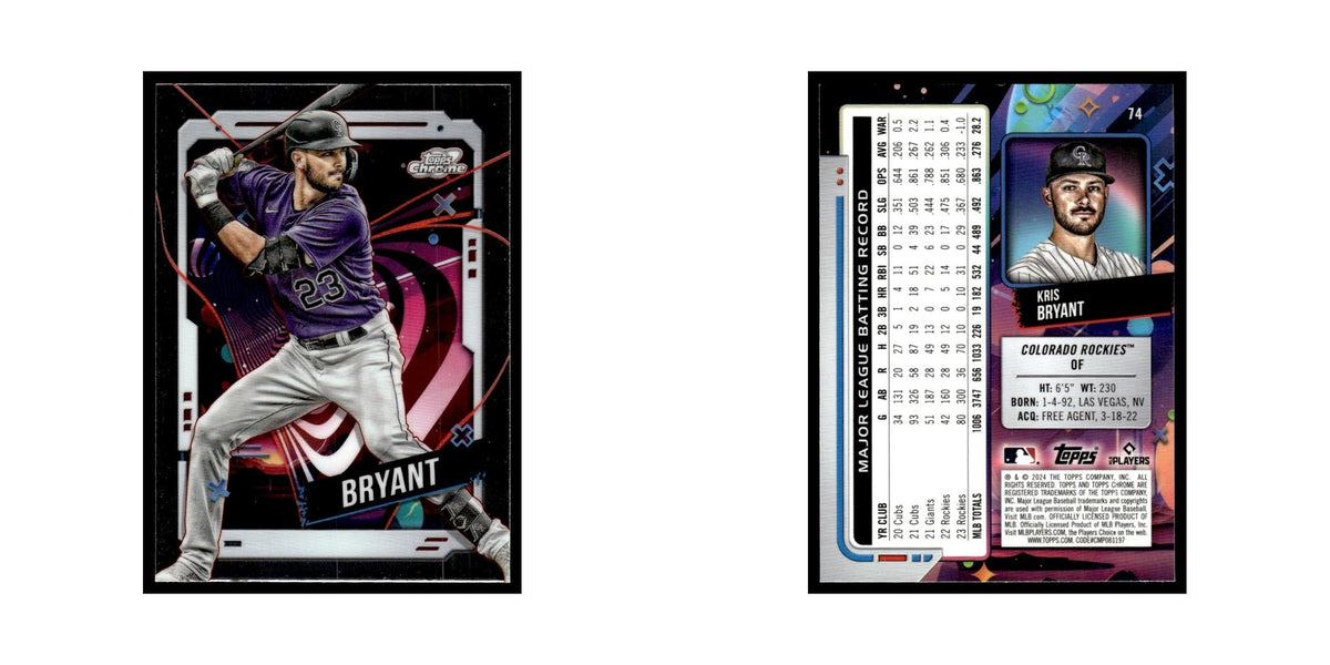 Kris Bryant 2024 Topps Chrome Cosmic #74 Colorado Rockies Baseball Card NM