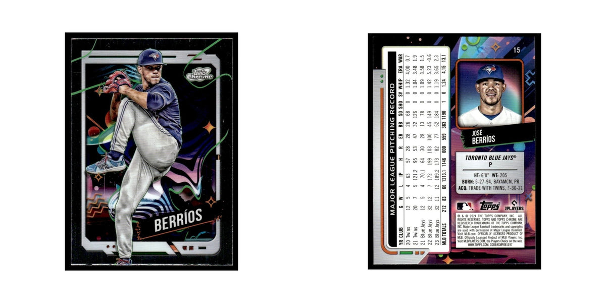 Jose Berríos 2024 Topps Chrome Cosmic #15 Toronto Blue Jays Baseball Card NM