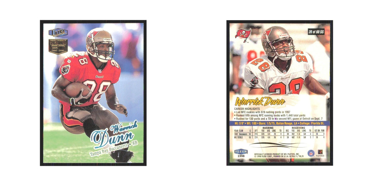 Warrick Dunn 1998 Fleer Ultra #20 Tampa Bay Buccaneers Football Card NM