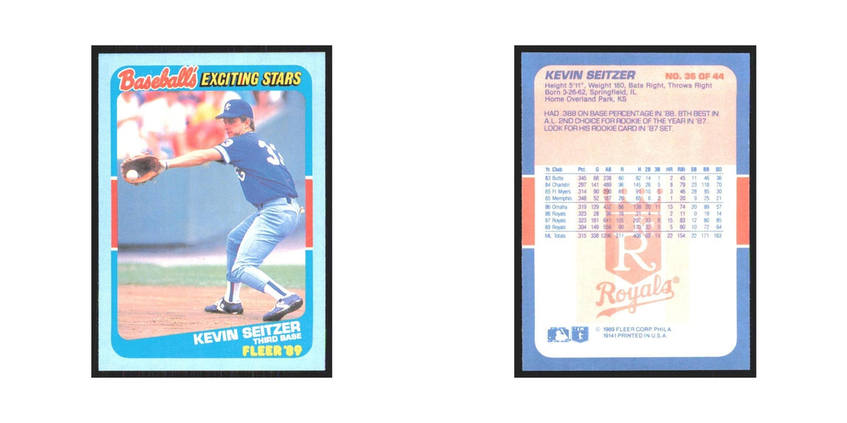 Kevin Seitzer 1989 Fleer Exciting Stars #36.0 Kansas City Royals NM