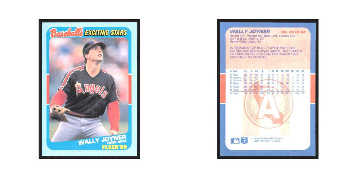 Wally Joyner 1989 Fleer Exciting Stars #28.0 California Angels Baseball Card NM