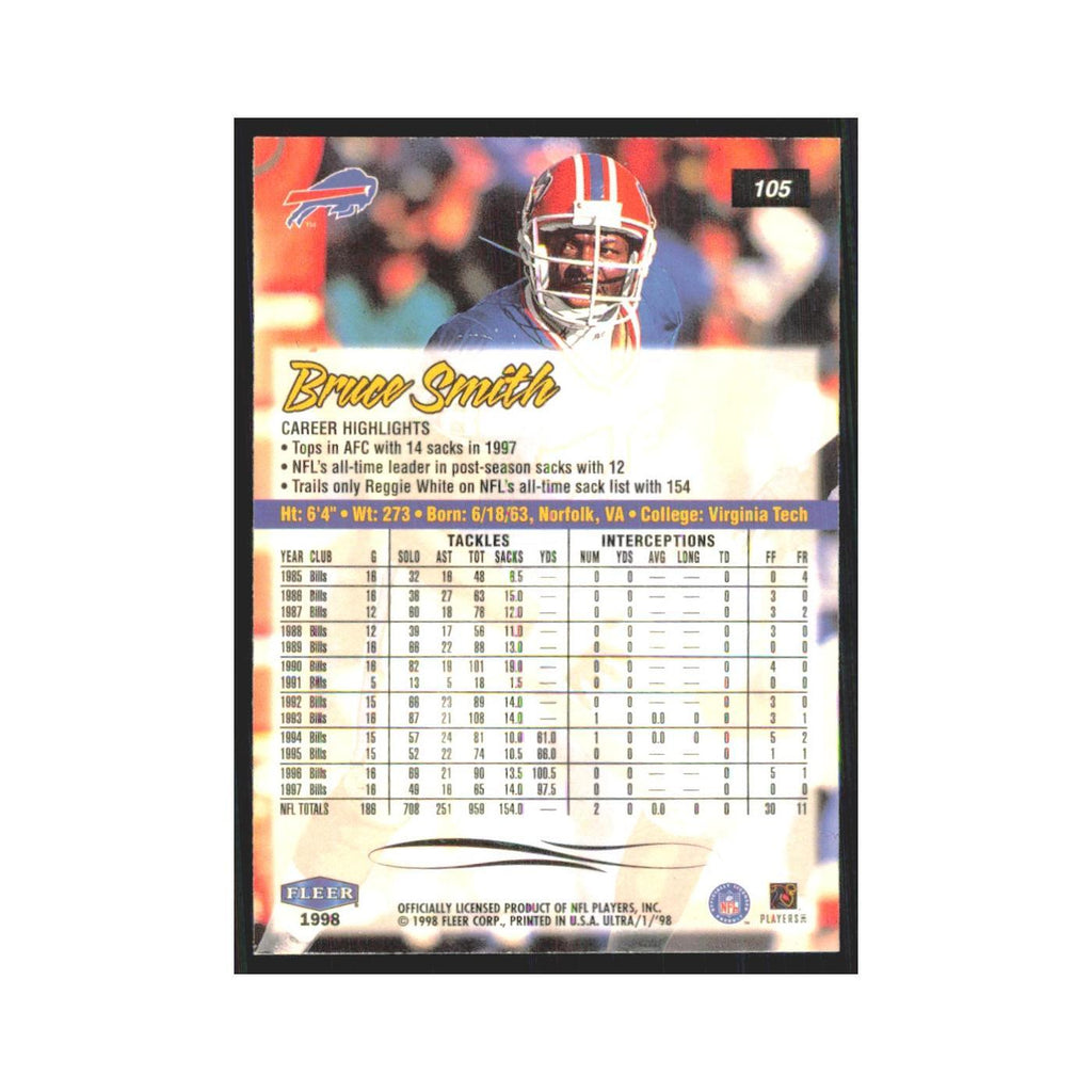 Brucee Smith 1998 Fleer Ultra #105 Buffalo Bills Football Card NM
