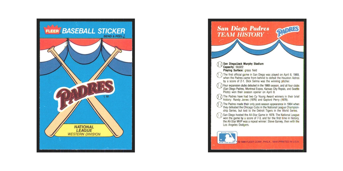 Tem History 1989 Fleer Exciting Stars #nan San Diego Padres Baseball Card NM