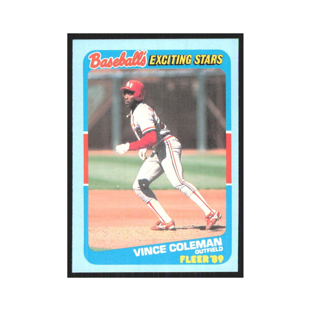 Vince Coleman 1989 Fleer Exciting Stars #7.0 St. Louis Cardinals NM