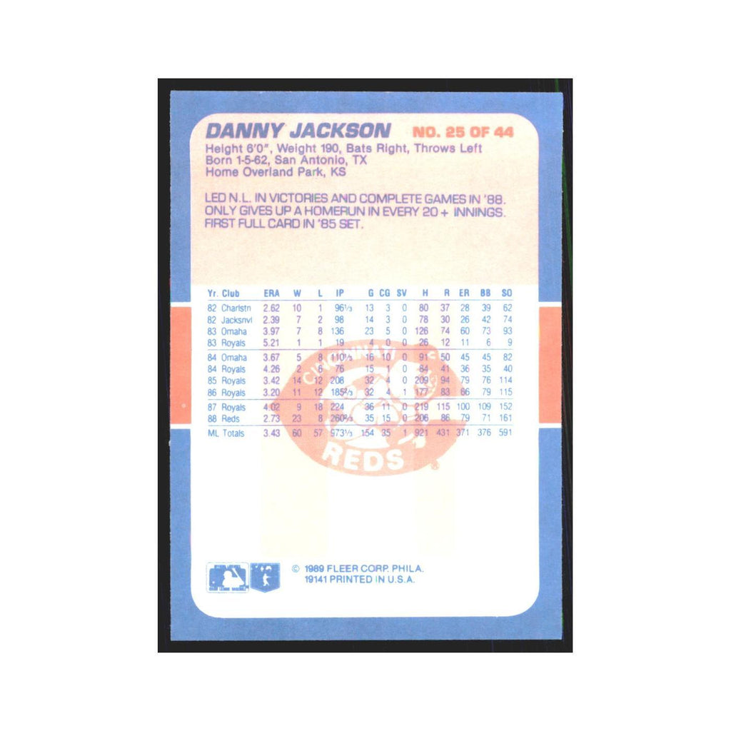 Danny Jackson 1989 Fleer Exciting Stars #25.0 Cincinnati Reds Baseball Card NM
