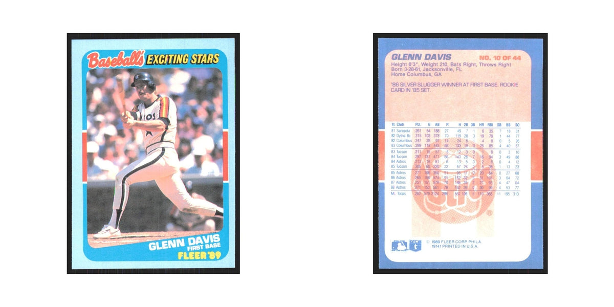 Glenn Davis 1989 Fleer Exciting Stars #10.0 Houston Astros Baseball Card NM