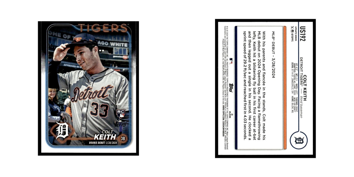 Colt Keith Rookie 2024 Topps Update #US192 Detroit Tigers Baseball Card NM