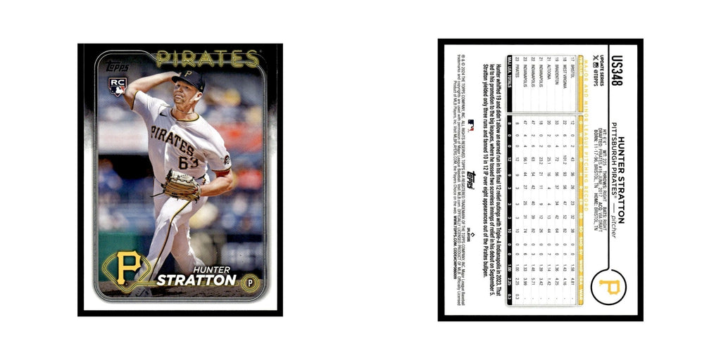 Hunter Stratton Rookie 2024 Topps Update #US348 Pittsburgh Pirates NM