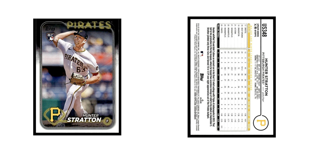 Hunter Stratton Rookie 2024 Topps Update #US348 Pittsburgh Pirates NM