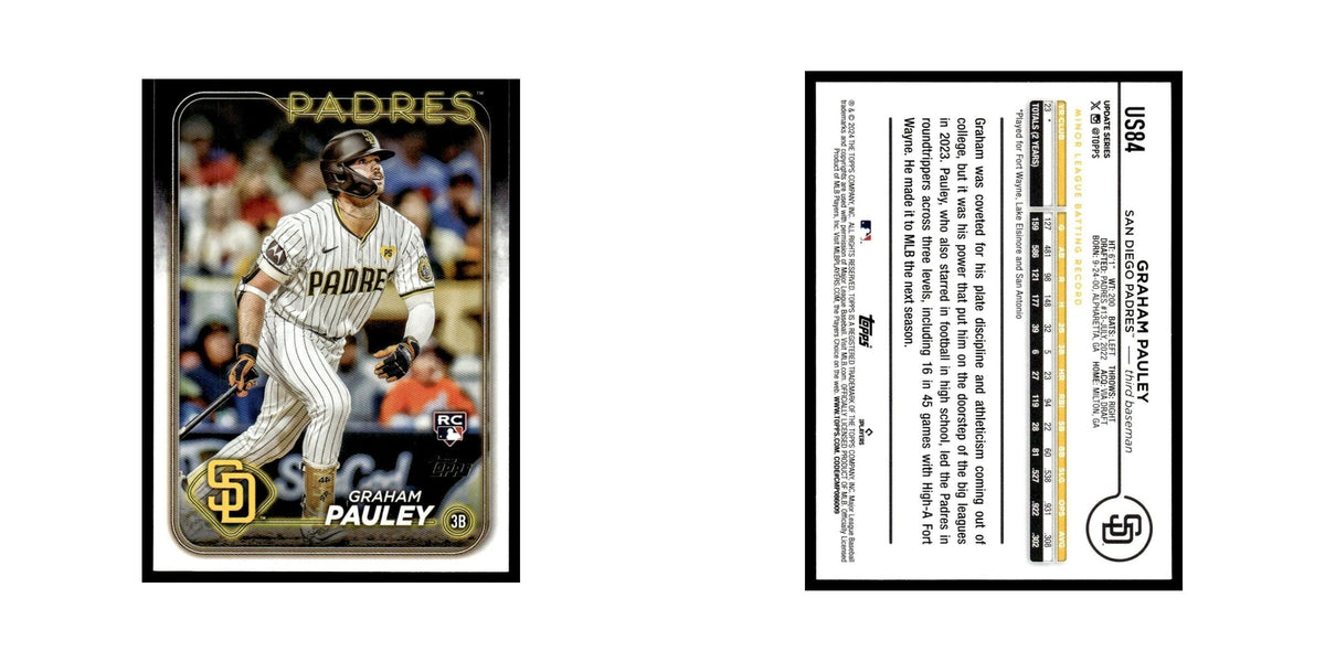 Graham Pauley Rookie 2024 Topps Update #US84 San Diego Padres Baseball Card NM