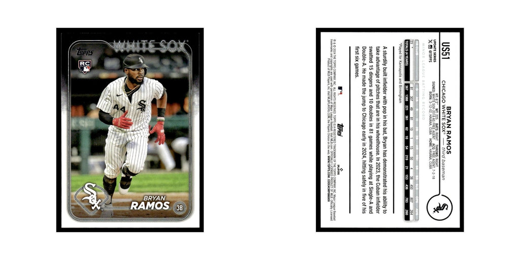 Bryan Ramos Rookie 2024 Topps Update #US51 Chicago White Sox Baseball Card NM