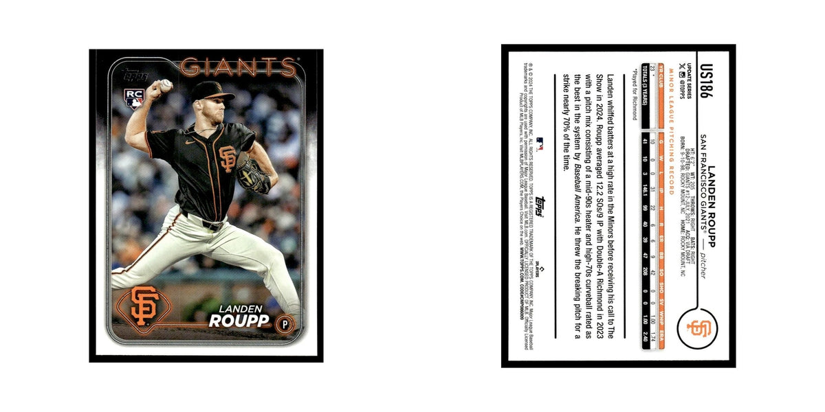 Landen Roupp Rookie 2024 Topps Update #US186 San Francisco Giants NM