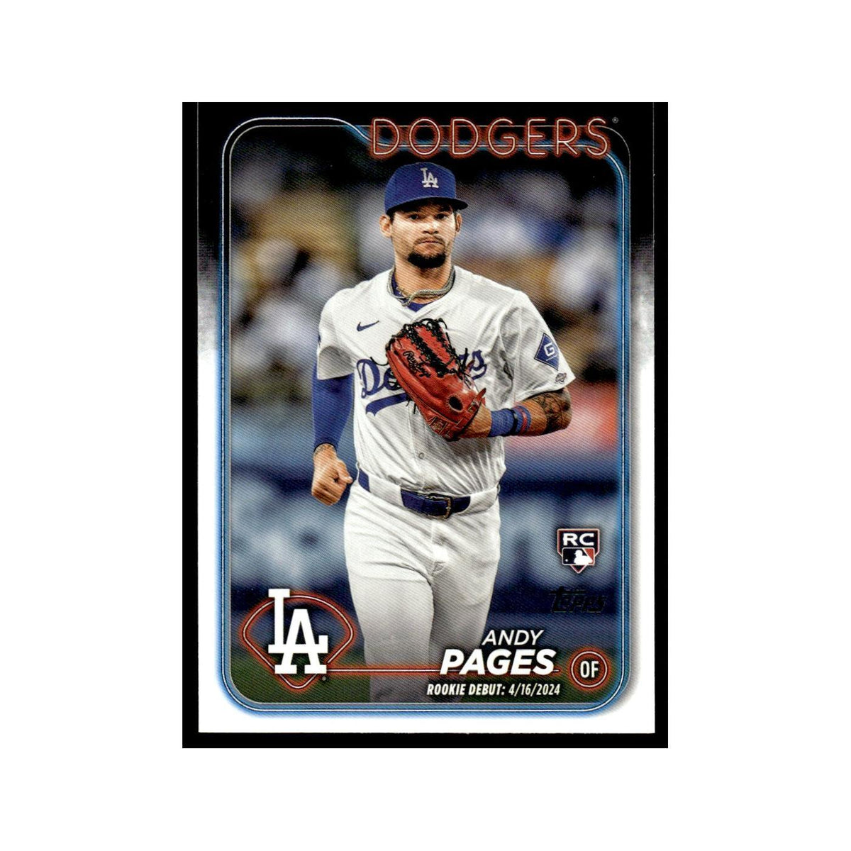 Andy Pages Rookie 2024 Topps Update #US108 Los Angeles Dodgers Baseball Card NM