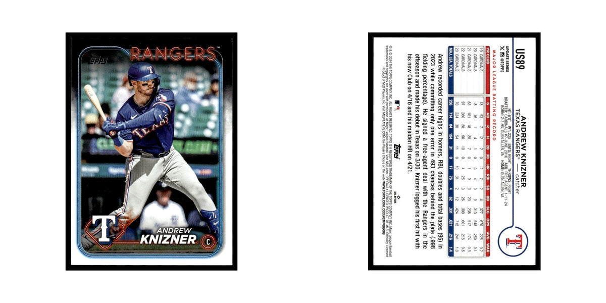 Andrew Knizner 2024 Topps Update #US89 Texas Rangers Baseball Card NM