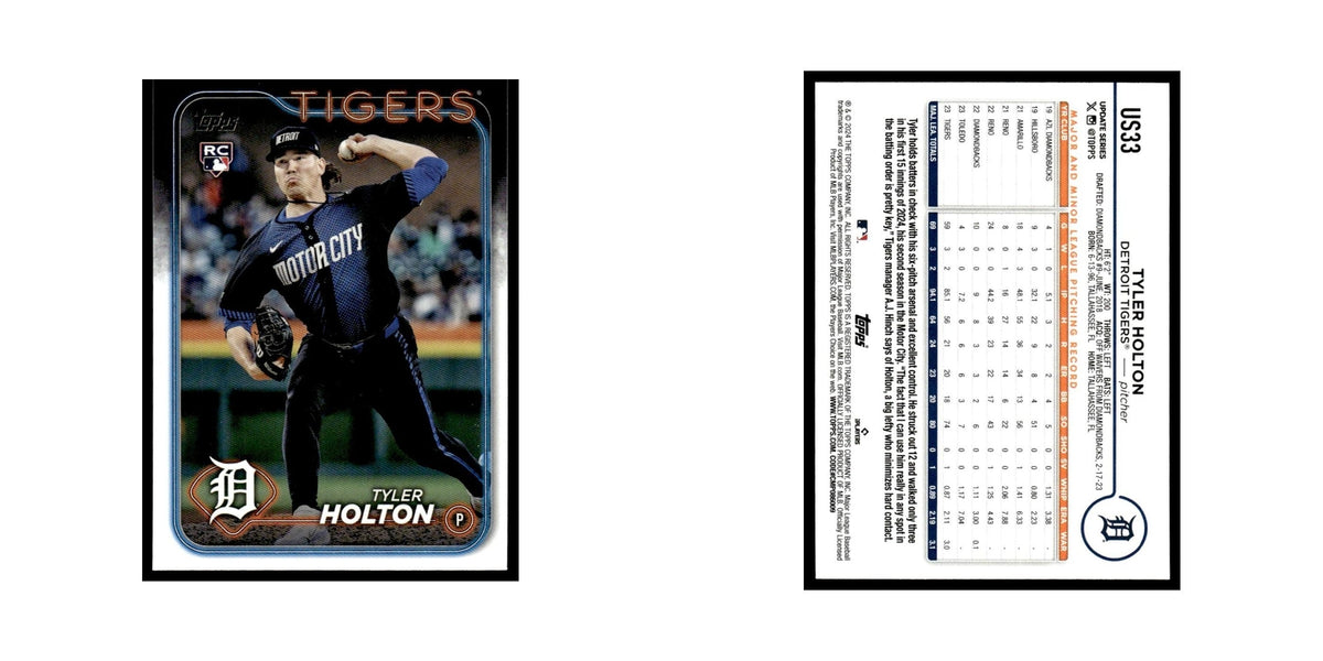 Tyler Holton Rookie 2024 Topps Update #US33 Detroit Tigers Baseball Card NM