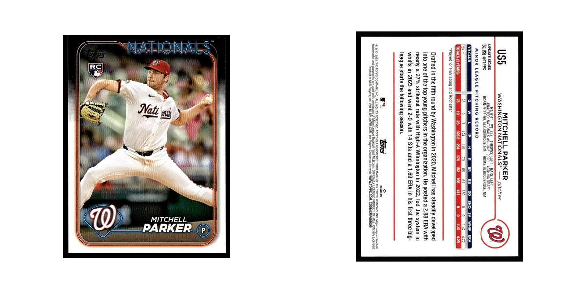Mitchell Parker Rookie 2024 Topps Update #US5 Washington Nationals NM