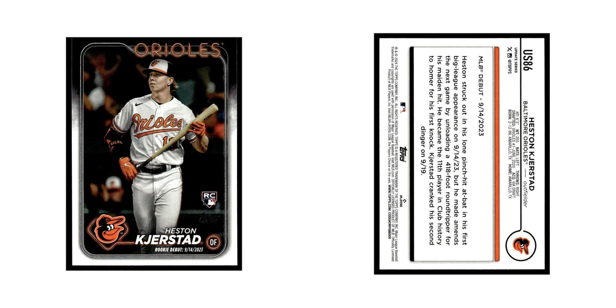 Heston Kjerstad Rookie 2024 Topps Update #US86 Baltimore Orioles NM