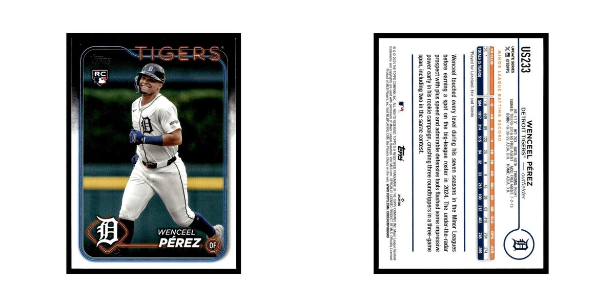 Wenceel Perez Rookie 2024 Topps Update #US233 Detroit Tigers Baseball Card NM