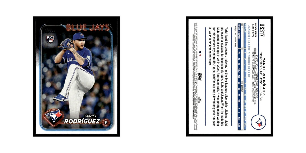 Yariel Rodríguez Rookie 2024 Topps Update #US317 Toronto Blue Jays NM