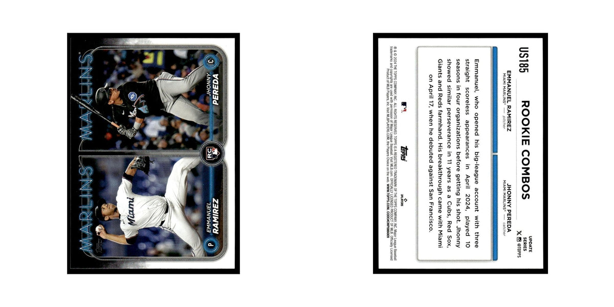 Jhonny Pereda   Emmanuel Ramirez Rookie 2024 Topps Update #US185 Marlins NM