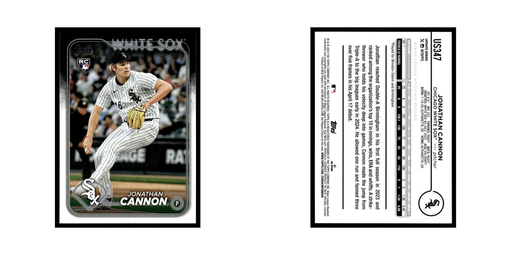 Jonathan Cannon Rookie 2024 Topps Update #US347 Chicago White Sox NM
