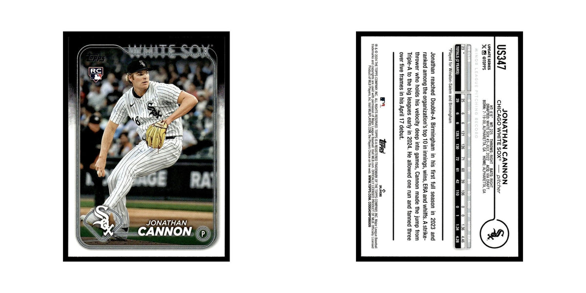 Jonathan Cannon Rookie 2024 Topps Update #US347 Chicago White Sox NM