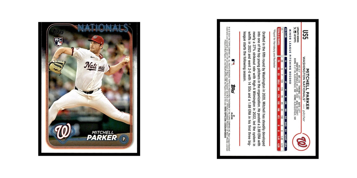 Mitchell Parker Rookie 2024 Topps Update #US5 Washington Nationals NM