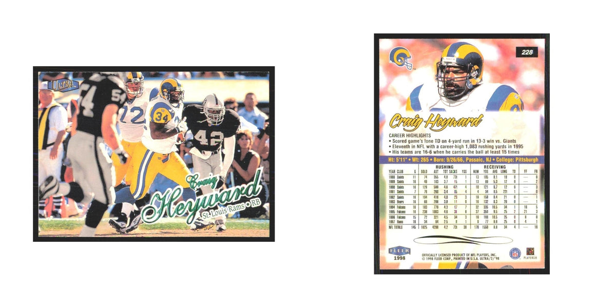 Curtis Enis 1998 Fleer Ultra #228 St. Louis Rams Football Card NM