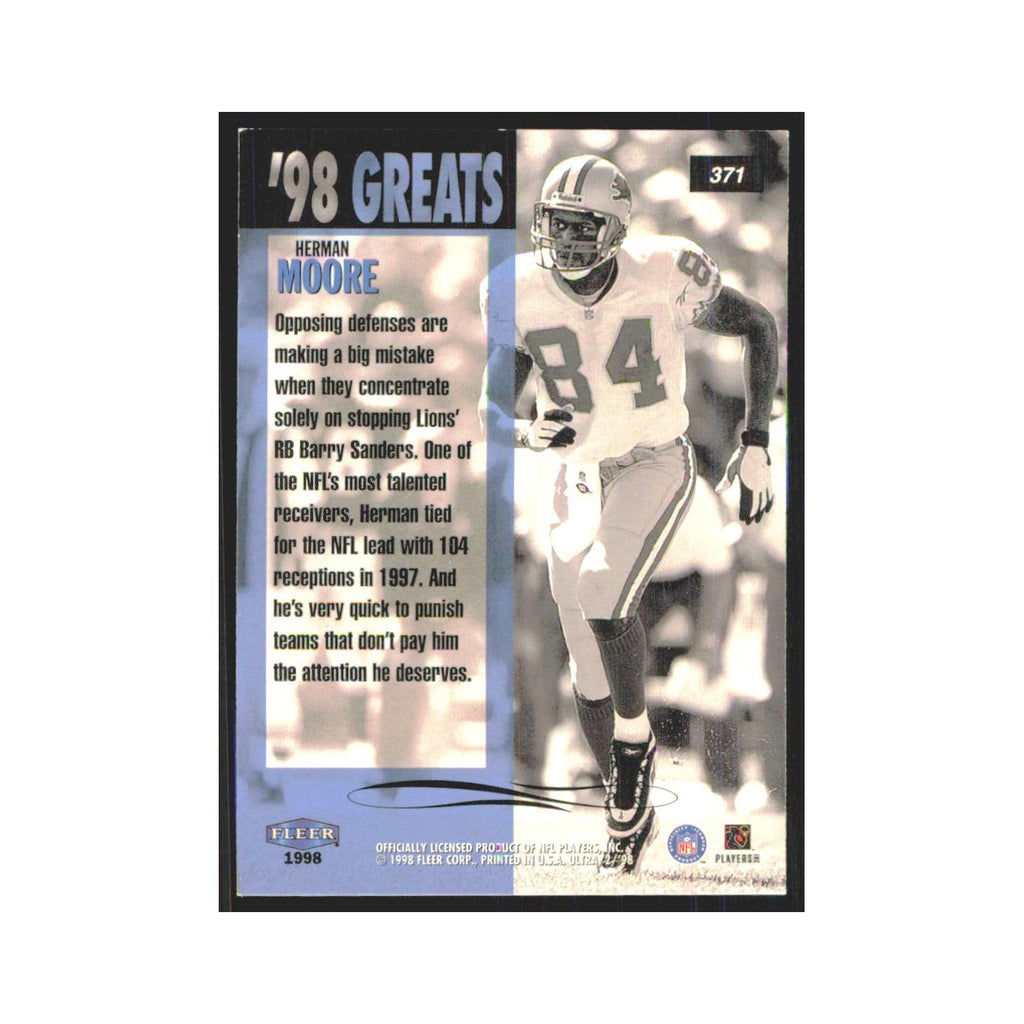 Herman Moore 1998 Fleer Ultra #371 Detroit Lions Football Card NM