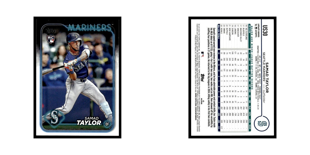 Samad Taylor Rookie 2024 Topps Update #US30 Seattle Mariners Baseball Card NM
