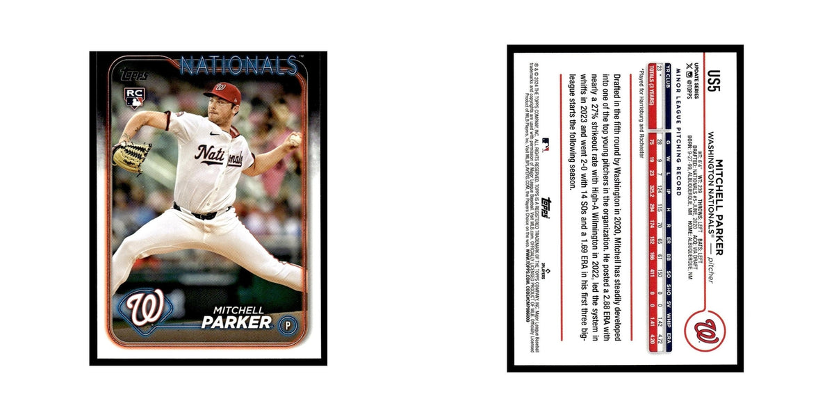 Mitchell Parker Rookie 2024 Topps Update #US5 Washington Nationals NM