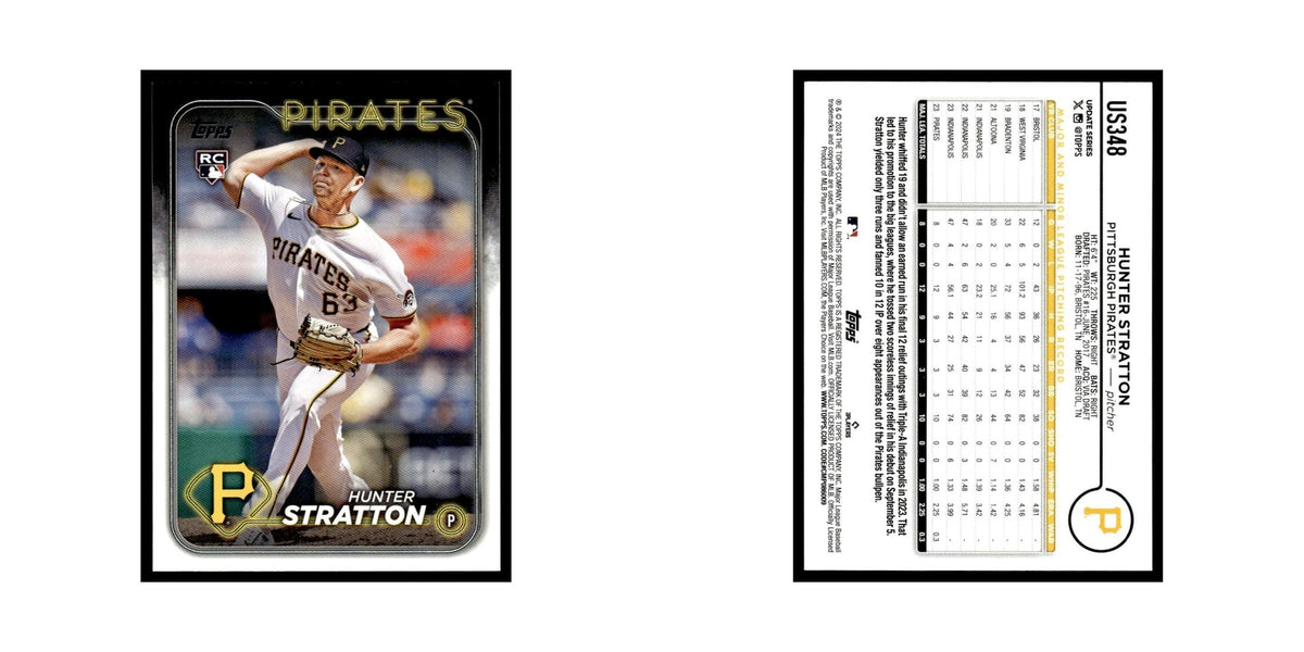 Hunter Stratton Rookie 2024 Topps Update #US348 Pittsburgh Pirates NM