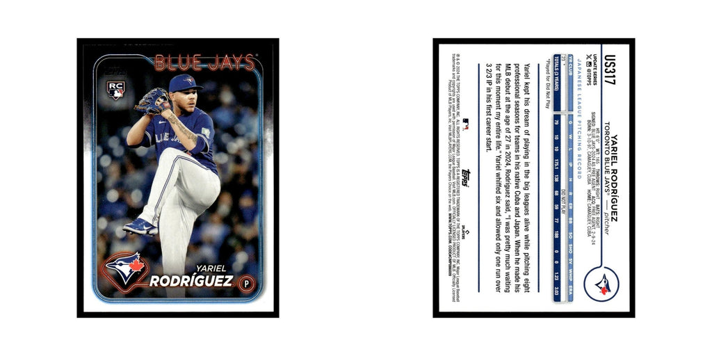 Yariel Rodríguez Rookie 2024 Topps Update #US317 Toronto Blue Jays NM
