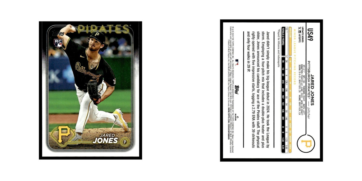 Jared Jones Rookie 2024 Topps Update #US49 Pittsburgh Pirates Baseball Card NM