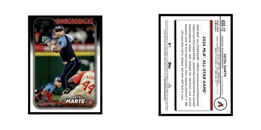 Ketel Marte 2024 Topps Update #ASG-12 Arizona Diamondbacks Baseball Card NM