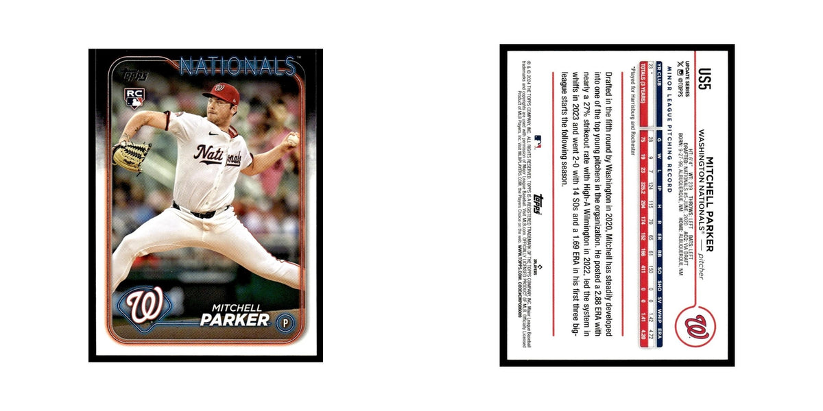 Mitchell Parker Rookie 2024 Topps Update #US5 Washington Nationals NM