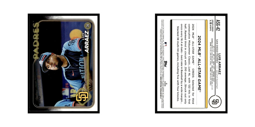 Luis Arraez 2024 Topps Update #ASG-42 San Diego Padres Baseball Card NM