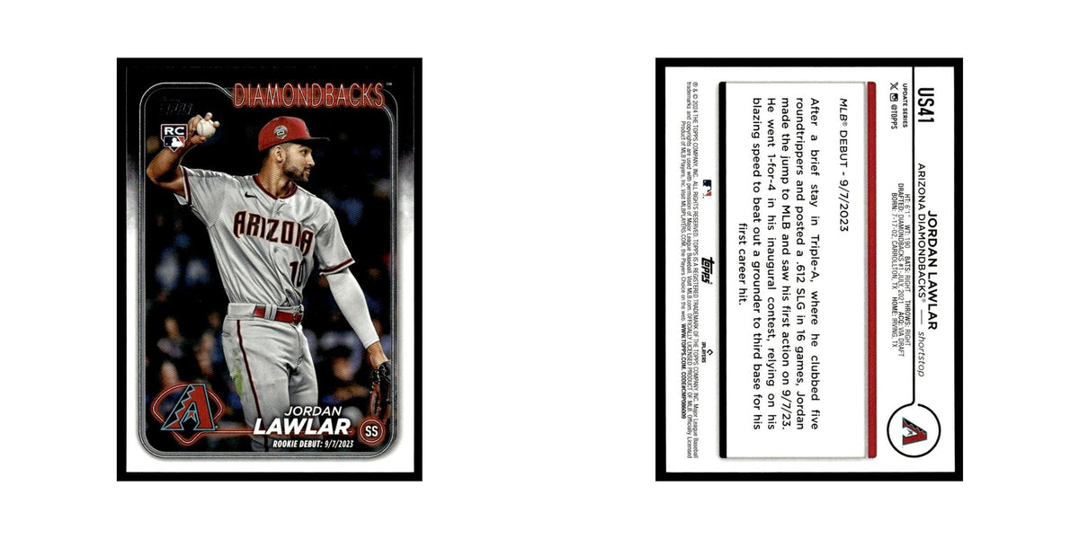 Jordan Lawlar Rookie 2024 Topps Update #US41 Arizona Diamondbacks NM