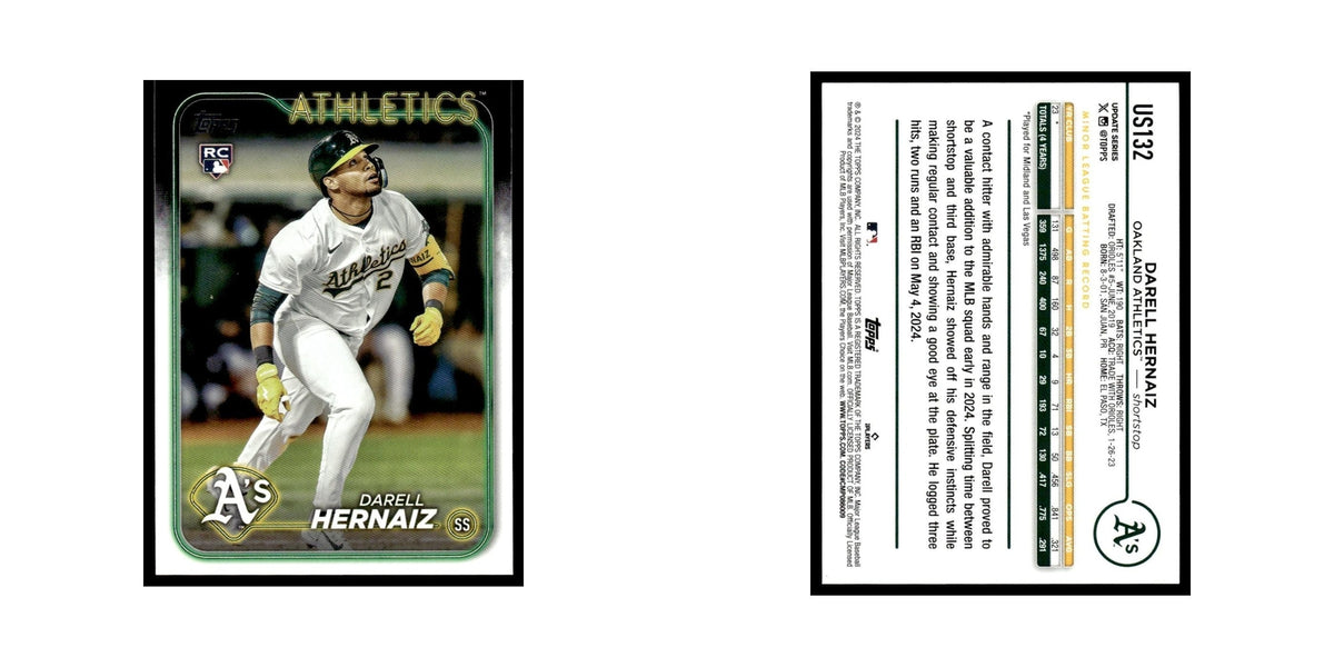Darell Hernaiz Rookie 2024 Topps Update #US132 Oakland Athletics NM