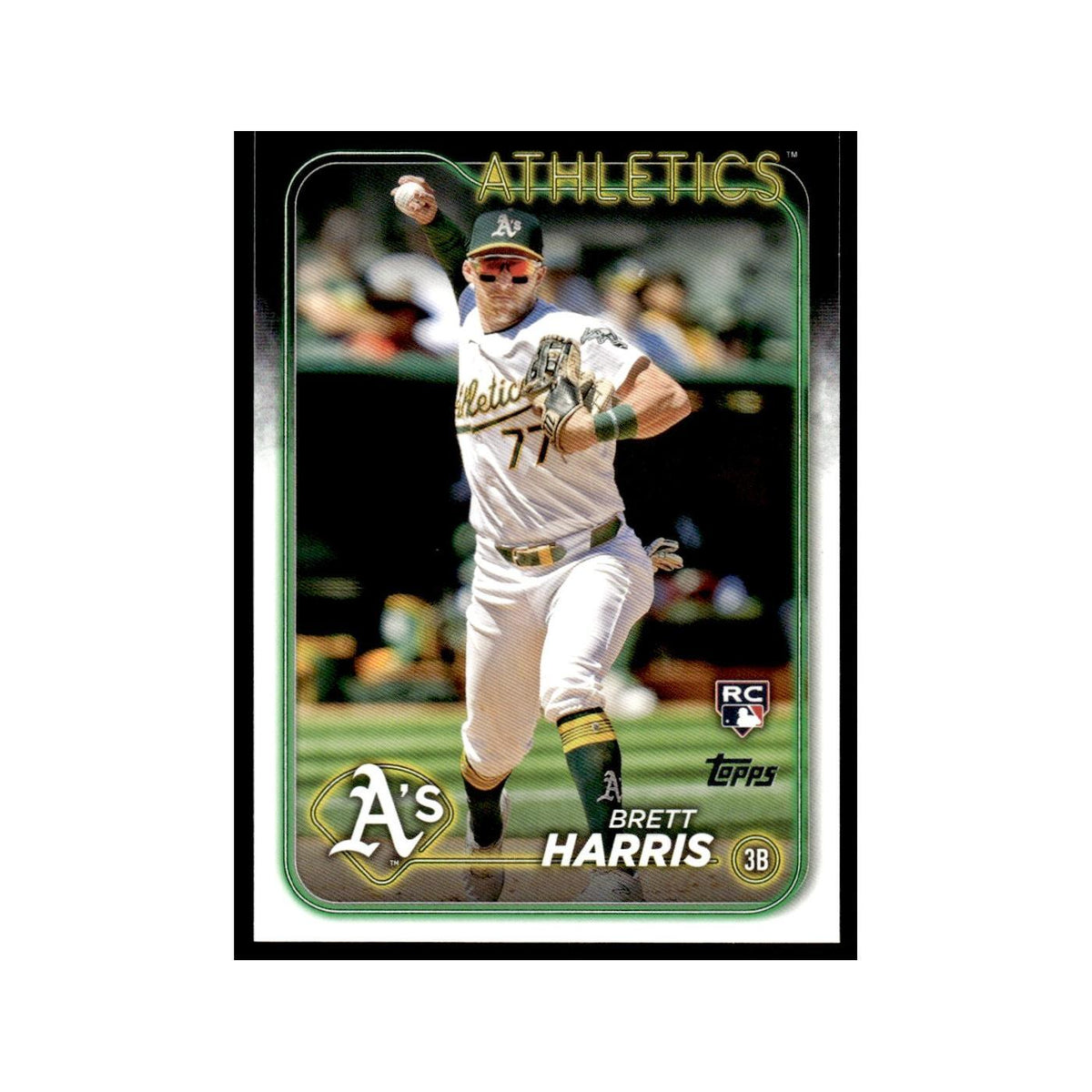 Brett Harris Rookie 2024 Topps Update #US199 Oakland Athletics Baseball Card NM