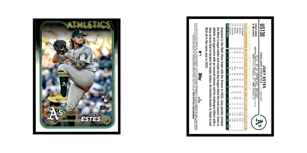 Joey Estes Rookie 2024 Topps Update #US130 Oakland Athletics Baseball Card NM