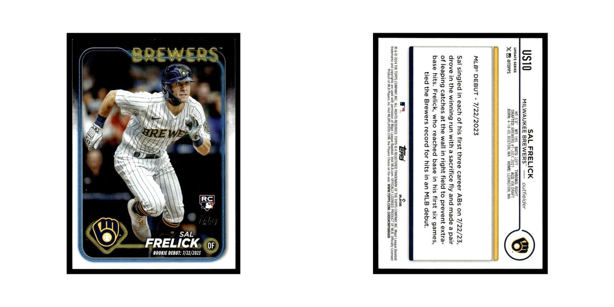 Sal Frelick Rookie 2024 Topps Update #US10 Milwaukee Brewers Baseball Card NM