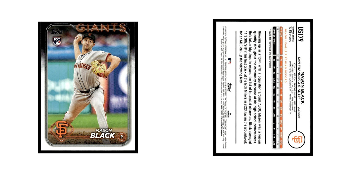 Mason Black Rookie 2024 Topps Update #US179 San Francisco Giants NM