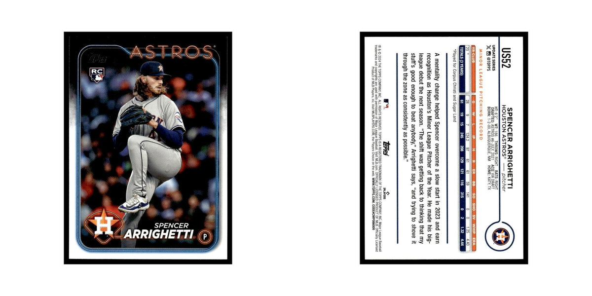 Spencer Arrighetti Rookie 2024 Topps Update #US52 Houston Astros NM