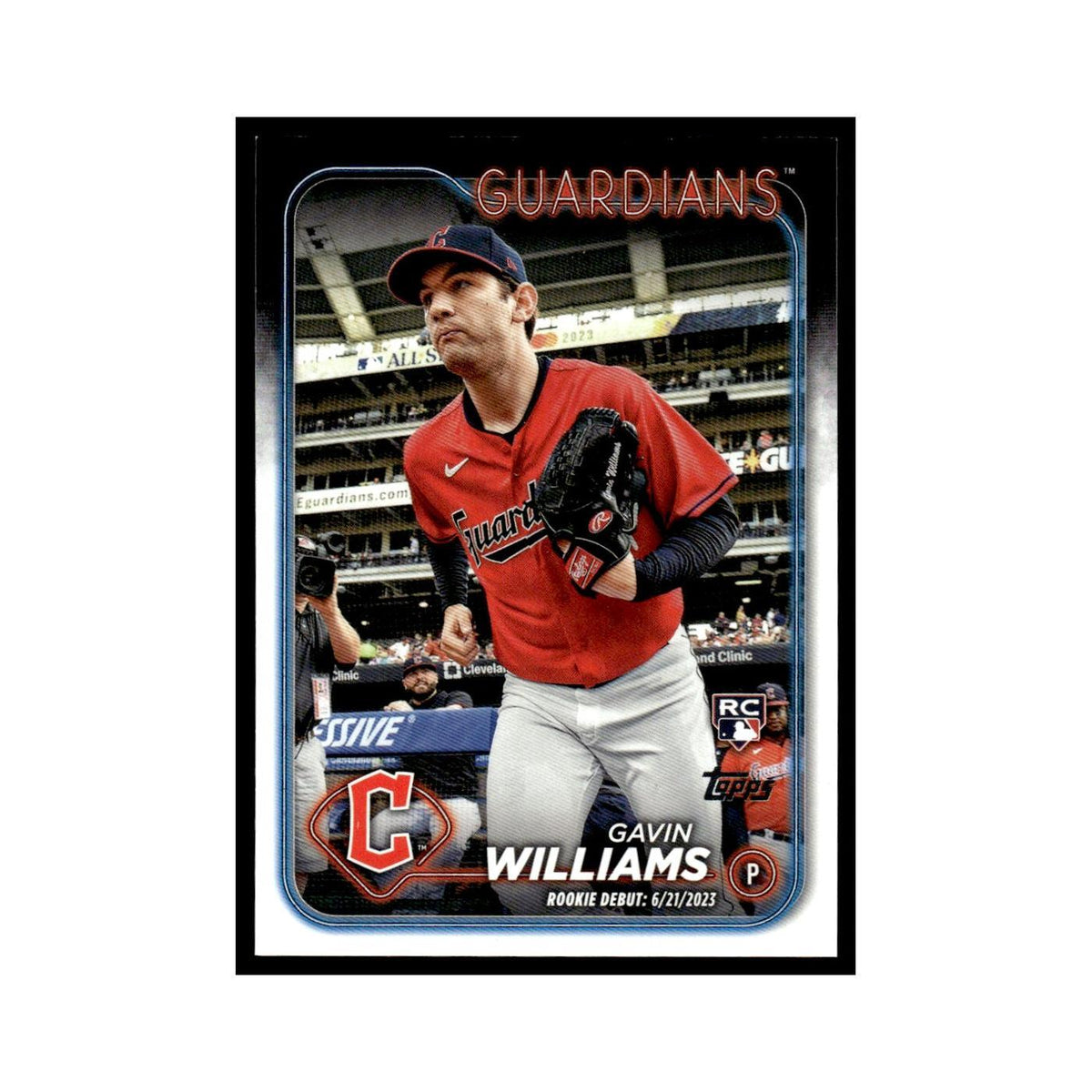 Gavin Williams Rookie 2024 Topps Update #US294 Cleveland Guardians NM