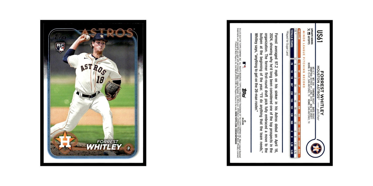 Forrest Whitley Rookie 2024 Topps Update #US61 Houston Astros Baseball Card NM